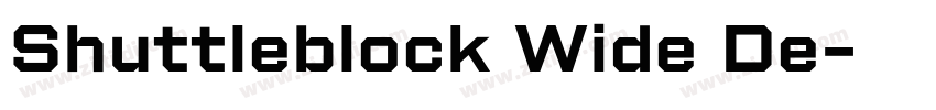 Shuttleblock Wide De字体转换